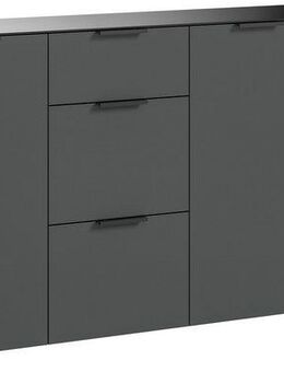 INOSIGN Sideboard Raio, Breite 179 cm, 3 Türen, 3 Schubkästen, Oberboden mit Glasplatte, Anrichte, Kommode, Schrank