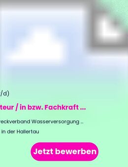 Monteur / in (m/w/d) bzw. Fachkraft (m/w/d) für Wasserversorgungstechnik - Au (Hallertau)