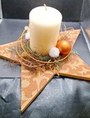 DIY Weihnachtsstern Kerze Weihnachten Hokzstern Christmas Stern 25cm breit 13cm in 45259