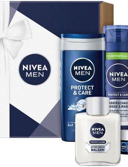Nivea Men Pflege-Geschenkset Protect & Care, 5-tlg., Schutz und sanfte Rasur mit intensiver Feuchtigkeitspflege.