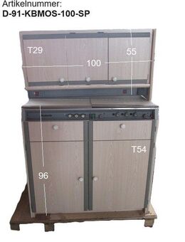 Küchenblock, Küchenzeile Wohnmobil komplett ca 100 cm mit Oberschrank, Kocher, Kühlschrank, Spüle RM270, beide Geräte mit Typenschild (50 mBar) Sonderpreis aus Dethleffs RM3 BJ91 NewLine 420 - Schotten Zentrum