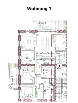 Helle Neubauwohnung mit eigenem Garten im KFW 40 Energiesparhaus Nähe Porta Nigra - Trier