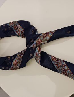 Halstuch orientalisch blau mit Teddys Teddybären Italy 87x90cm Polyester - Essen