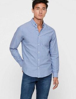 ONLY & SONS Langarmhemd ONSALVARO SLIM LS OXFORD SHIRT NOOS