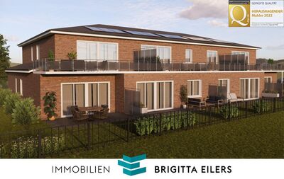 Ohne Käuferprovision in Oyten: Moderne NEUBAU-3-Zimmer-Wohnung mit 26 m² großer Dach-Terrasse