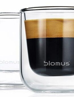 blomus Espressoglas NERO, Glas, Doppelwandig, 2-teilig