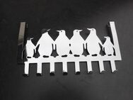 Edelstahl Türgarderobe 8 Haken Pinguine+Schuhanzieher 42 cm zus. 4,- - Flensburg