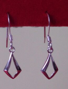 1 Paar Ohrhänger/Ohrhaken, offen, echt Sterling Silber 925/- - Essen
