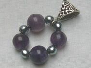 Edelsteinanhänger, Amethyst, Magnetperlen - Stemmen