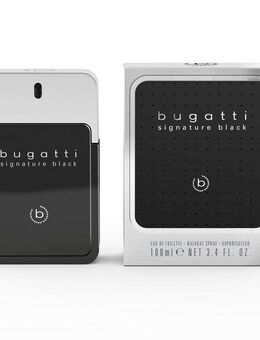 bugatti Eau de Toilette Signature man black, Orientalischer Duft mit Bergamotte, Pfeffer, Salbei und Tonka Bohnen.