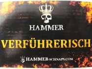 Hammer Likör - Partyaufkleber - Schriftzug mit Verführerisch - Doberschütz