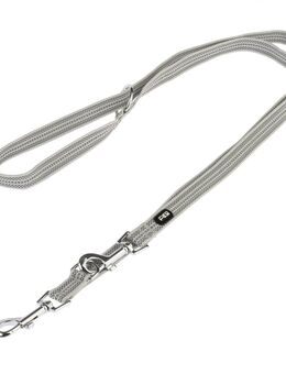 TIAKI Hundeleine Reflective Rubber, grau - 200 cm lang, 20 mm breit