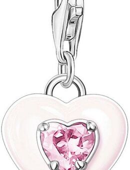 THOMAS SABO Charm Herz rosa, 1915-041-9, mit Zirkonia (synth)