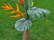 Blumenvase / Bodenvase mit Deko Blumen. - Hannover Misburg-Anderten