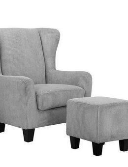Home affaire Ohrensessel Chilly, Sessel mit Hocker und Federkern-Polsterung, (Set, 2-St., bestehend aus Sessel und Hocker), in Cord und Microfaser-Bezug, Unser Dauertiefpreis