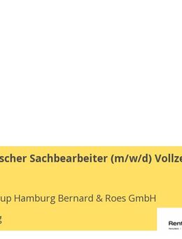 Kaufmännischer Sachbearbeiter (m/w/d) Vollzeit / Teilzeit - Hamburg