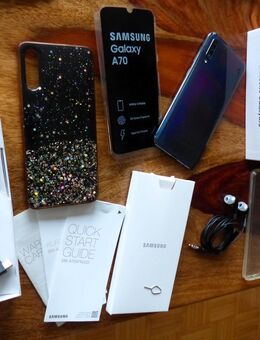 SAMSUNG Dualsim + Zubehör 128 GB Duos schwarz Galaxy A70 Handy A 70 - Lehrte