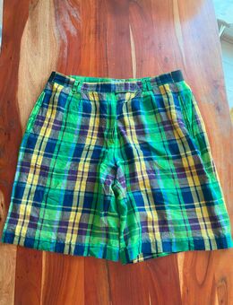 BRAX finest Quality GOLF Shorts Gr46 grün gelb blau kariert Bundweite 48-50 Züge - Wolfratshausen