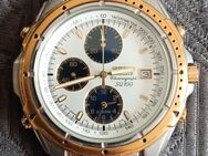 Vintage Uhr Seiko Panda SQ100- 7T32 - Silber / Gold - Tecklenburg