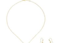 LASCANA Ohrring und Ketten Set, 2-teiliges Set aus Halskette und Ohrringe, Ginkgo Anhänger