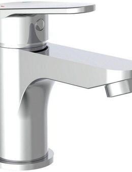 Schütte Waschtischarmatur Futura Wasserhahn Bad mit Zugstange, DVGW zertifiziert. Chrom