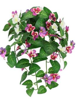 Kunstpflanze Kunstblume Stiefmütterchen Stiefmütterchen, I.GE.A., Höhe 34 cm, Dekoblume Hänge-Pflanze mit Blüten Künstliche Blumen Hängeblume