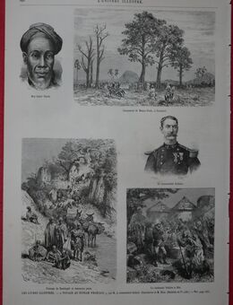 Grafik , Sudan ,1884 , Voyage au Soudan francais, M58 - Görlitz