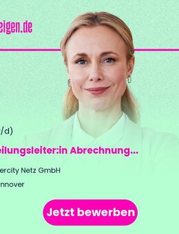 Abteilungsleiter:in Abrechnungswesen - Hannover