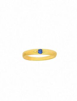 Adelia´s Kettenanhänger Damen 333 Gold Anhänger Taufring mit Safir Ø 10,1 mm, mit Safir Goldschmuck für Damen