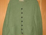 Jacke, Strick, mit Kapuze und Langarm, grün, Gr. XXL, Neuware - Sehnde