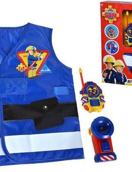 SIMBA Spielzeug-Schutzweste Feuerwehrmann Sam, Feuerwehr Rettungsset, (Set, 3-tlg), mit Taschenlampe und Walkie-Talkie