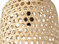 Paco Home Pendelleuchte PUNU, ohne Leuchtmittel, Bambus Pendelleuchte Boho Deckenlampe Korb Hängend Rustikal E27 Natur