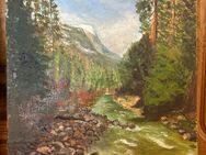 Für Naturliebhaber und Kunstbegeisterte: Ruhiger Bach im Yosemite-Nationalpark in den USA Ölgemälde - Wiesloch