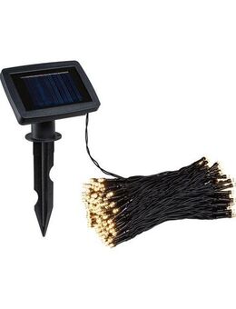 Paulmann LED Gartenstrahler Solar Lichterkette Aurinka IP44 3000K 0lm/m Schwarz, LED fest integriert, Warmweiß