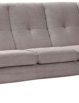 exxpo - sofa fashion 3-Sitzer ALVESTA, Loungesofa, Küchensofa, hoher Sitzkomfort, Ohrenbackensofa, gemütliche Rückenlehne, mit Knopfheftung und hohen Holzfüßen, in Cord