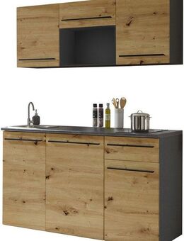 BASIC by Balculina Pantryküche Jazz Singleküche, Breite 160 cm, wahlweise mit E-Geräten und Mikrowelle