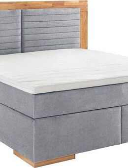 Places of Style Boxspringbett Cup, mit LED-Beleuchtung, Massivholzrahmen und Topper, in 2 Härtegraden