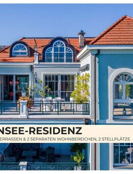 Zwei traumhafte Seewohnungen mit Bootsliegeplatz, 3 Terrassen, 2 separate Eingänge und Stellplätze - Potsdam