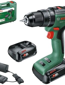 Bosch Home & Garden Akku-Schlagbohrschrauber UniversalImpact 18V-60, Inkl. Koffer, mit 2 Akkus 18V/2Ah und Ladegerät