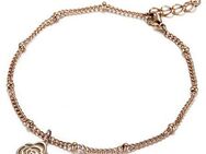 Firetti Fußkette Schmuck Geschenk Körperschmuck Blume - Rose, Ankerkette