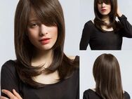 Dunkelbraune Glatte Synthetic Wig – 13x4 Lacefront, 12 Zoll, €89 - Aachen