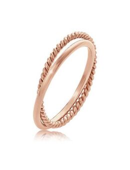 Elli Fingerring Wickelring Klassik Fein Gedreht 925 Silber