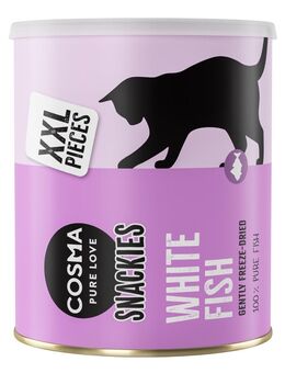 Sparpaket Cosma Snackies XXL Maxi Tube - 3 x Weißfisch (330 g)