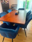 6 Stühle Samt Königsblau in 56626