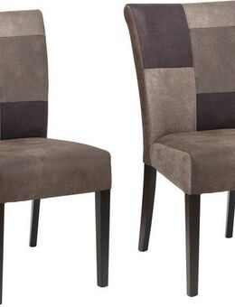 Home affaire Esszimmerstuhl Queen (Set, 2 St), Beingestell aus Massivholz, Patchwork Bezug im Landhaus Stil
