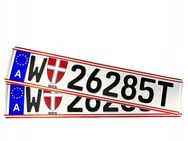 Autokennzeichen KFZ Kennzeichen für Sammler oder Showzwecke original geprägt Österreich Wien Set 5673 - Wuppertal
