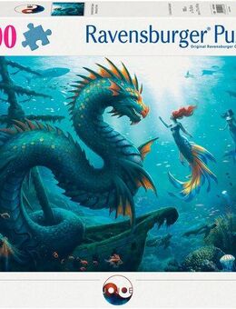 Ravensburger Puzzle Enchanted Depths: Dragon, Mermaid and Turtles, 1000 Puzzleteile, Made in Germany