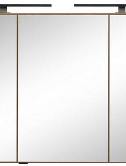 welltime Spiegelschrank "Trento", Badezimmerschrank, Badmöbel Breite 120 cm, mit 3D-Effekt, Spiegeltüren, inklusive LED-Beleuchtung