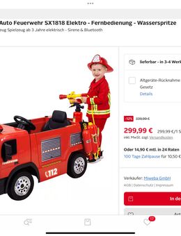 Kinder-Feuerwehrauto mit Licht & Sound – wie neu! 🔥 - Solingen (Klingenstadt) Zentrum