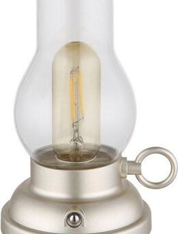 GLOBO LIGHTING LED Tischleuchte PETRO, Dimmer, Dimmfunktion, Ein-/Ausschalter, mehrere Helligkeitsstufen, LED fest integriert, Warmweiß, Akkutischleuchte, mobile Leuchte, Petroleumlampen-Design